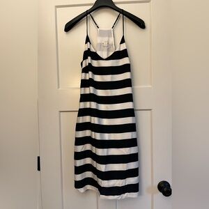 J Crew Stripe Dress Spaghetti Strap Nautical Size 4 wedding graduation